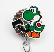 Load image into Gallery viewer, Game On Yoshi Retractable ID Badge Reel
