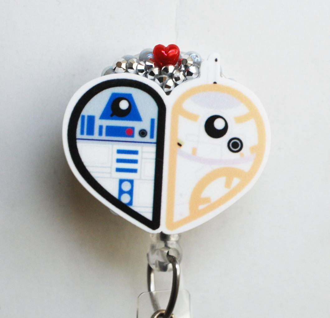 Star Wars R2D2 And BB8 Retractable ID Badge Reel