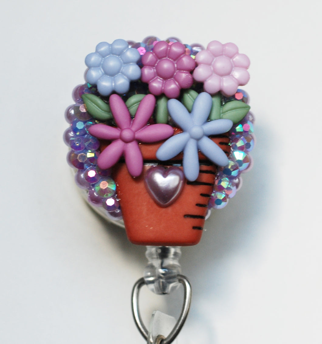 Shades Of Spring Retractable ID Badge Reel