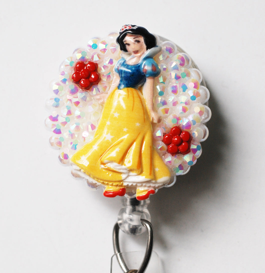 Princess Snow White Retractable ID Badge Reel