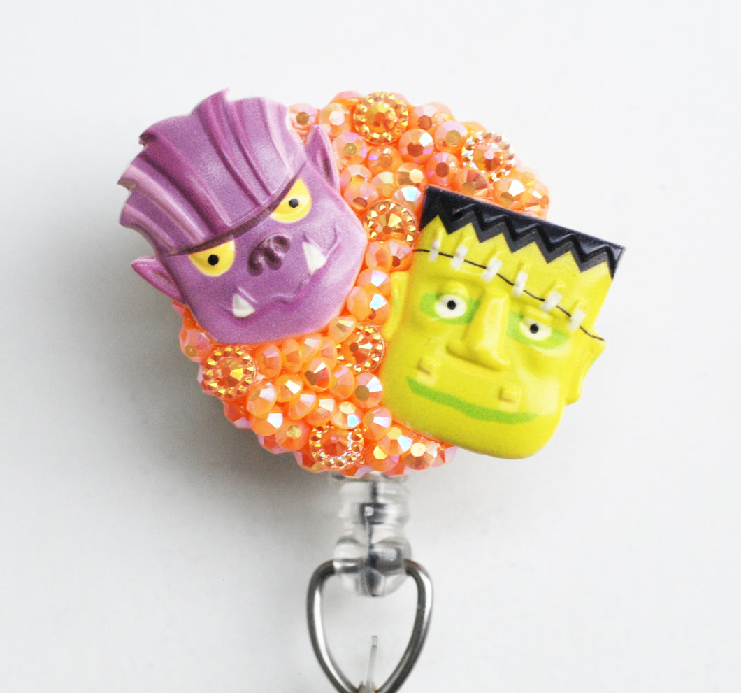 Monster Buddies Retractable ID Badge Reel