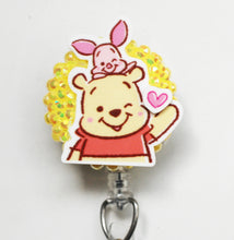 Load image into Gallery viewer, Winnie The Pooh And Piglett Retractable ID Badge Reel
