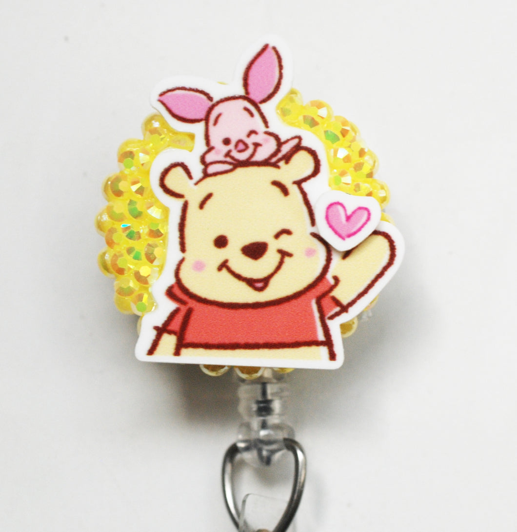 Winnie The Pooh And Piglett Retractable ID Badge Reel