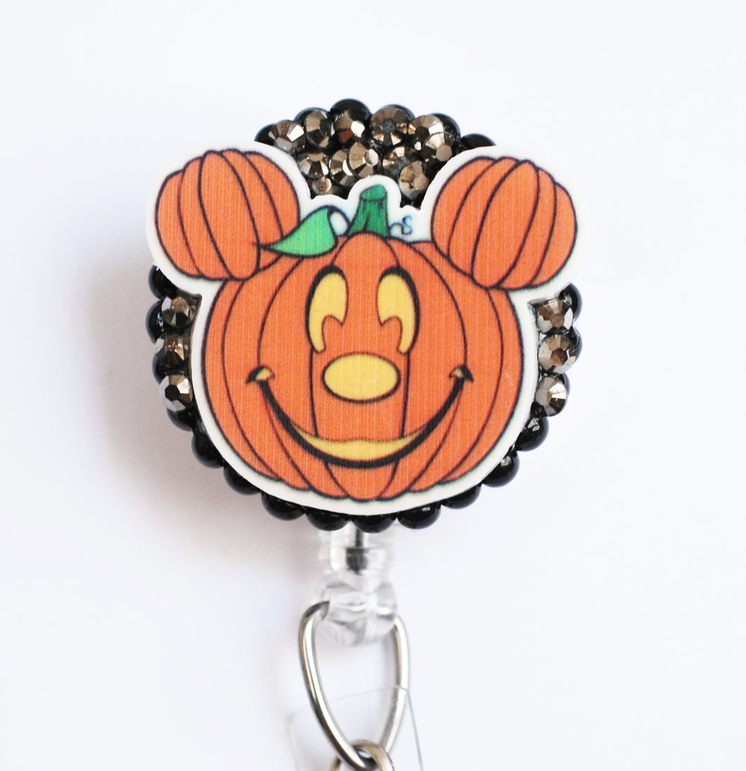 Disney Grand Pumpkin Retractable ID Badge Reel
