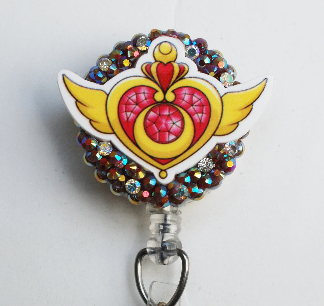 Sailor Moon's Wand Retractable ID Badge Reel