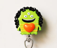 Load image into Gallery viewer, Green Monster Retractable ID Badge Reel
