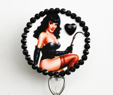Load image into Gallery viewer, Bettie Page Retractable ID Badge Reel
