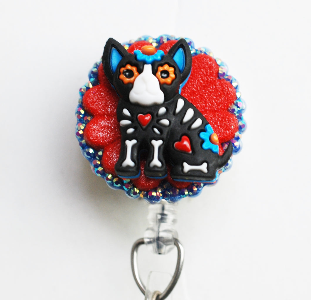 Alebrijes Dog Retractable ID Badge Reel