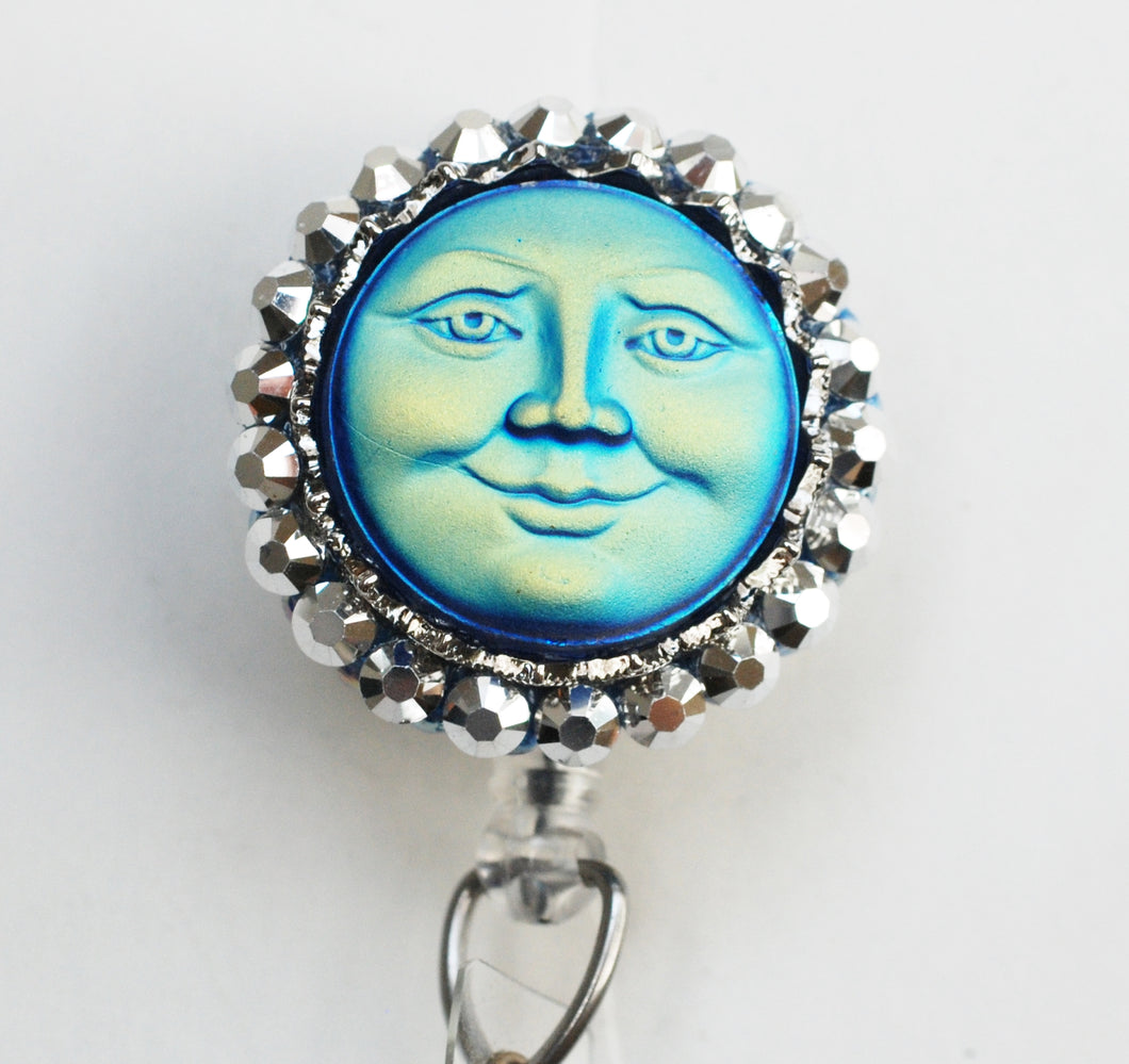 Man In The Moon Retractable ID Badge Reel