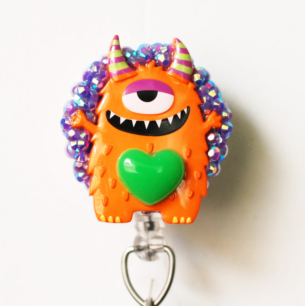 Horny Monster Retractable ID Badge Reel