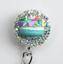 Load image into Gallery viewer, Teal Mickey Inspired Macaroon Retractable ID Badge Reel

