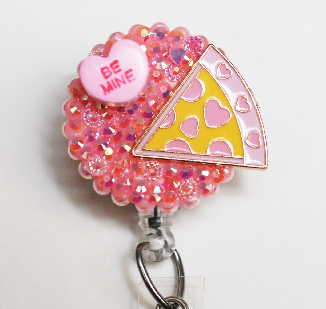 Pizza Be Mine Retractable ID Badge Reel