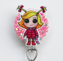 Load image into Gallery viewer, How The Grinch Stole Christmas&#39; Cindy-Lou Who Retractable ID Badge Reel
