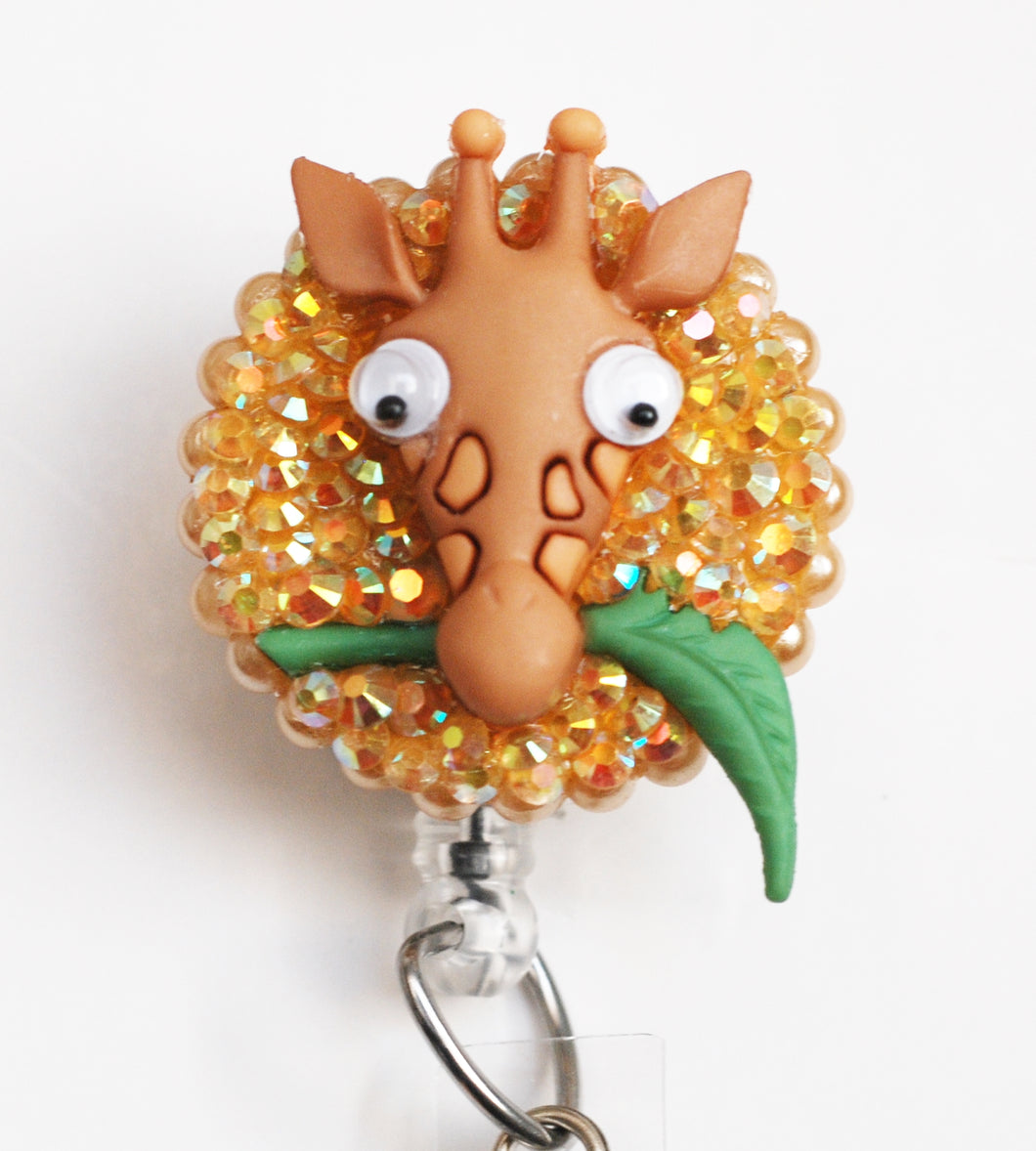 Hungry Giraffe Retractable ID Badge Reel