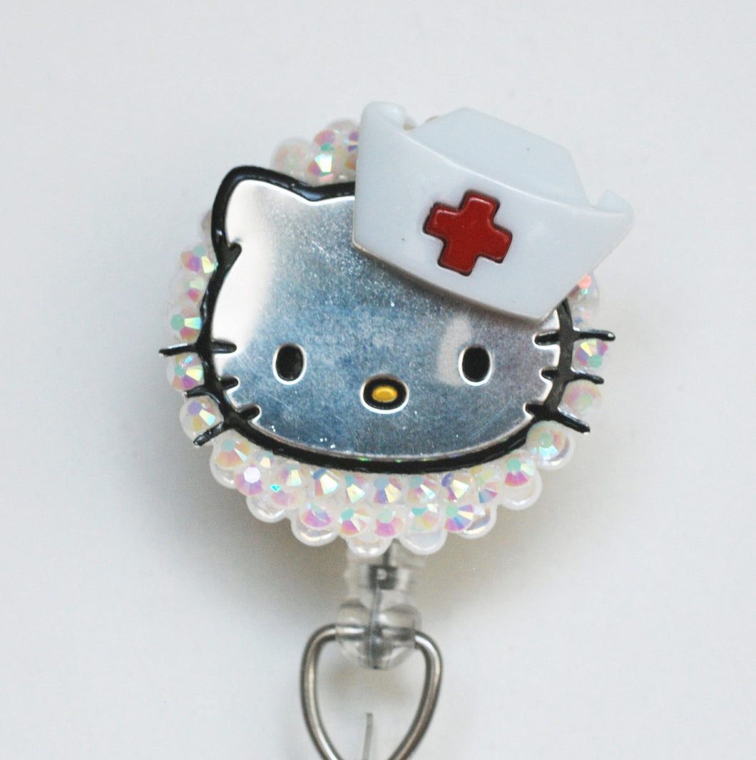 Hello Kitty Nurse Retractable ID Badge Reel