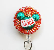 Load image into Gallery viewer, Mickey Mouse Christmas Noel Ornament Retractable ID Badge Reel
