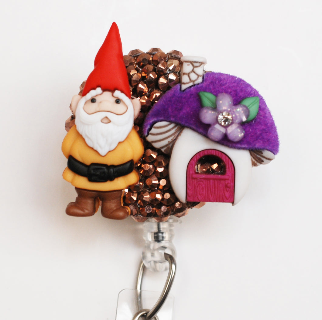 Gnome Man's Home Retractable ID Badge Reel