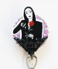 Load image into Gallery viewer, Addams Family Morticia Retractable ID Badge Reel
