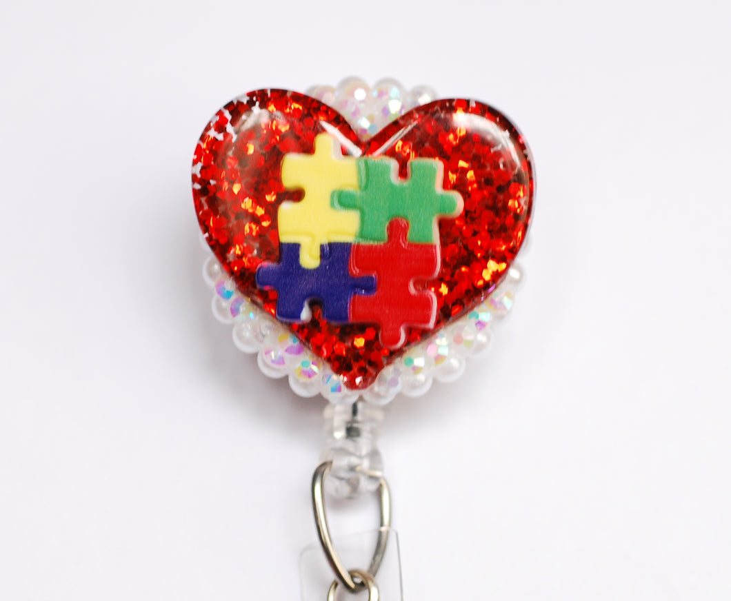 Autism Awareness Retractable ID Badge Reel