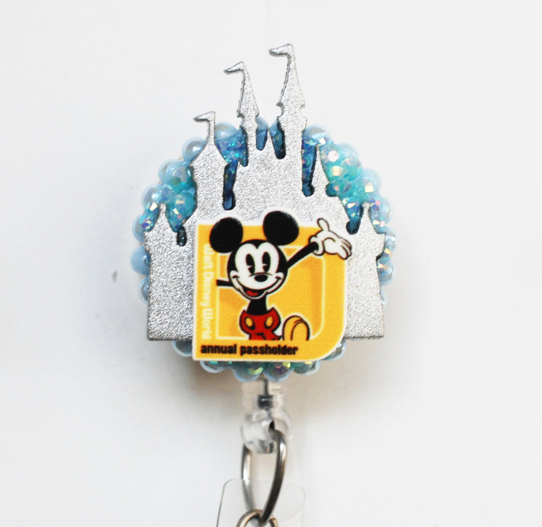 Mickey Mouse Annual Passholder Retractable ID Badge Reel