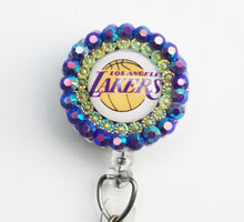 Load image into Gallery viewer, Los Angeles Lakers Logo Retractable ID Badge Reel
