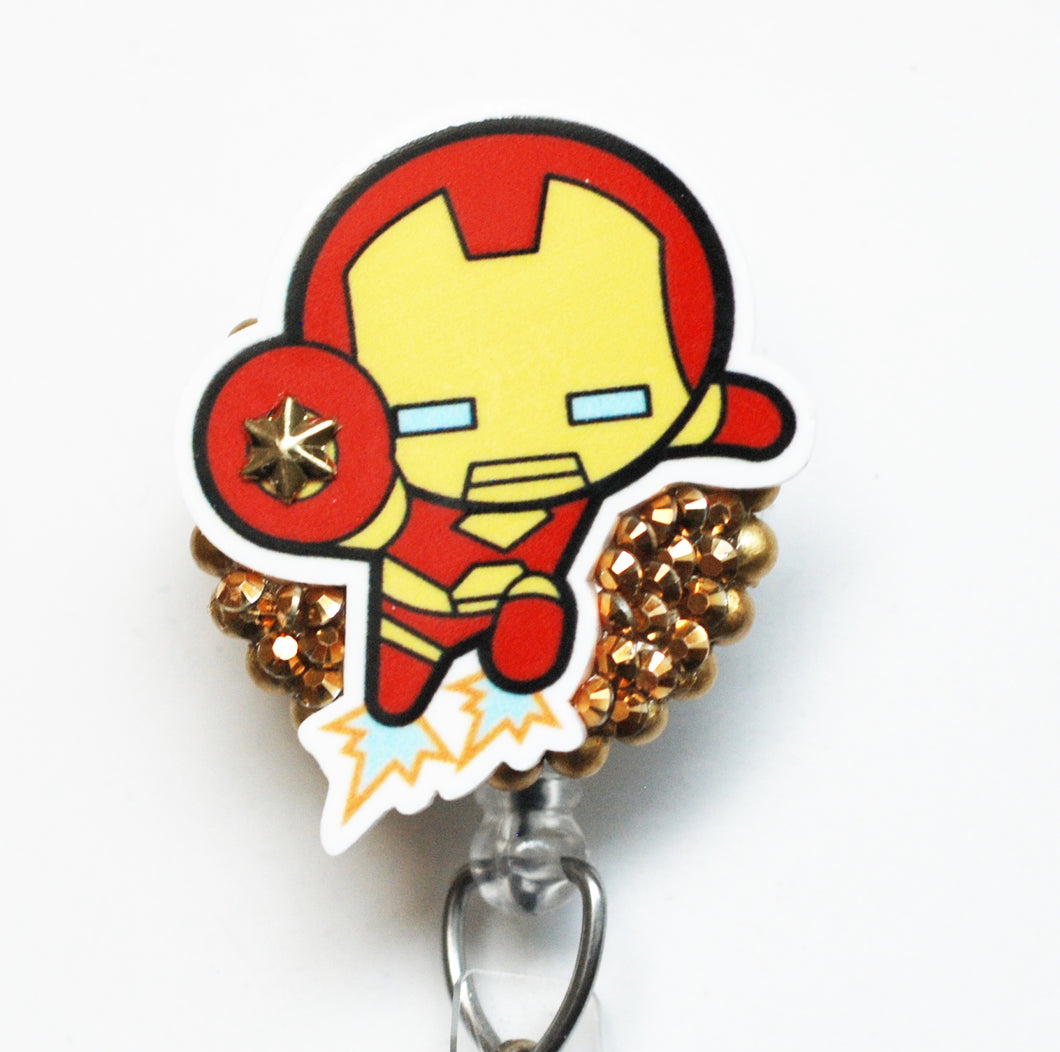 Iron Man Flying Retractable ID Badge Reel