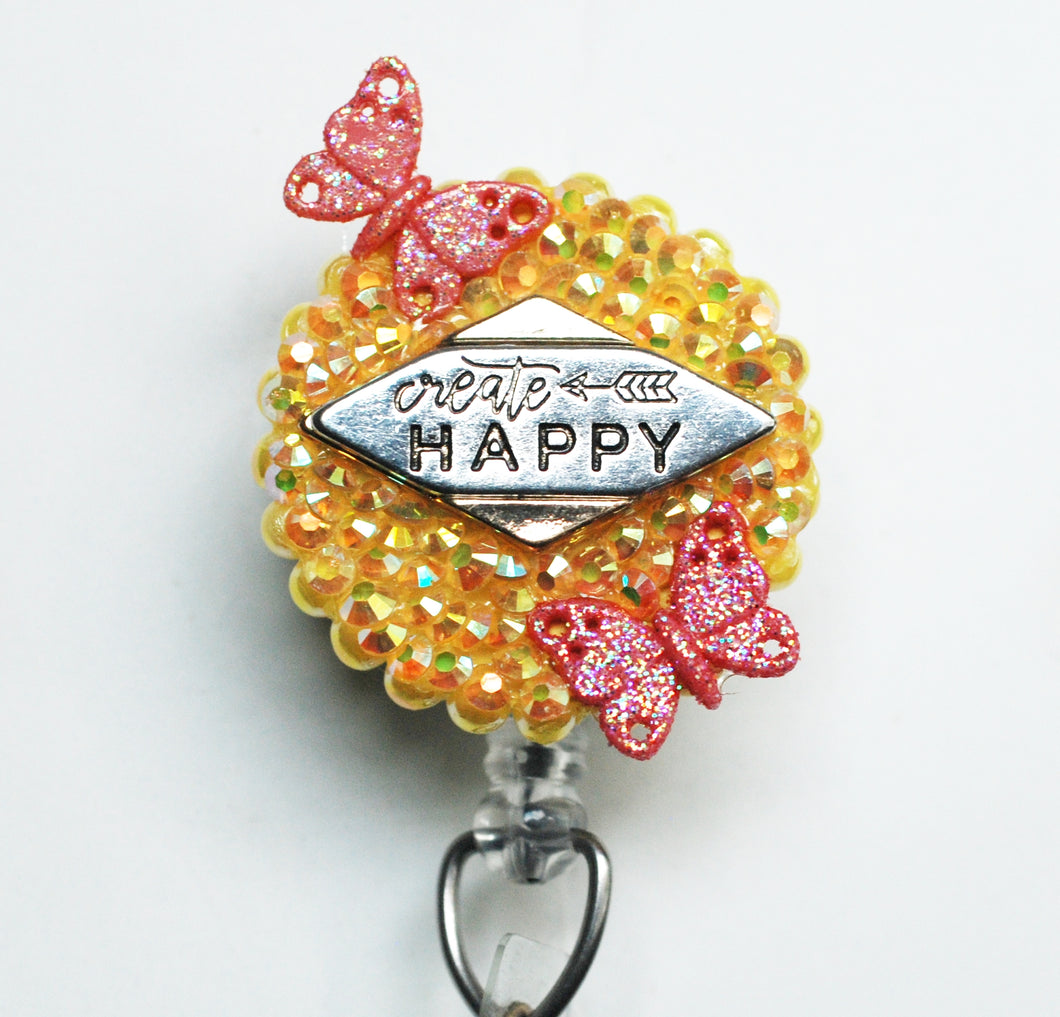 Create Happy Retractable ID Badge Reel