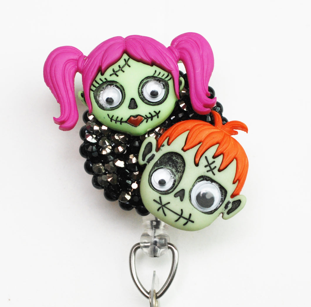 Zombie Kids Retractable ID Badge Reel