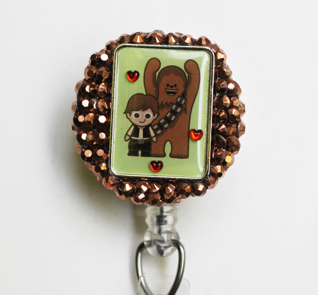 Star Wars Han And Chewbacca Retractable ID Badge Reel
