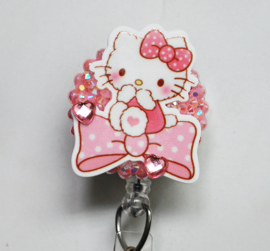 Hello Kitty Retractable ID Badge Reel