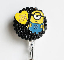 Load image into Gallery viewer, Minion Too Cute Retractable ID Badge Reel

