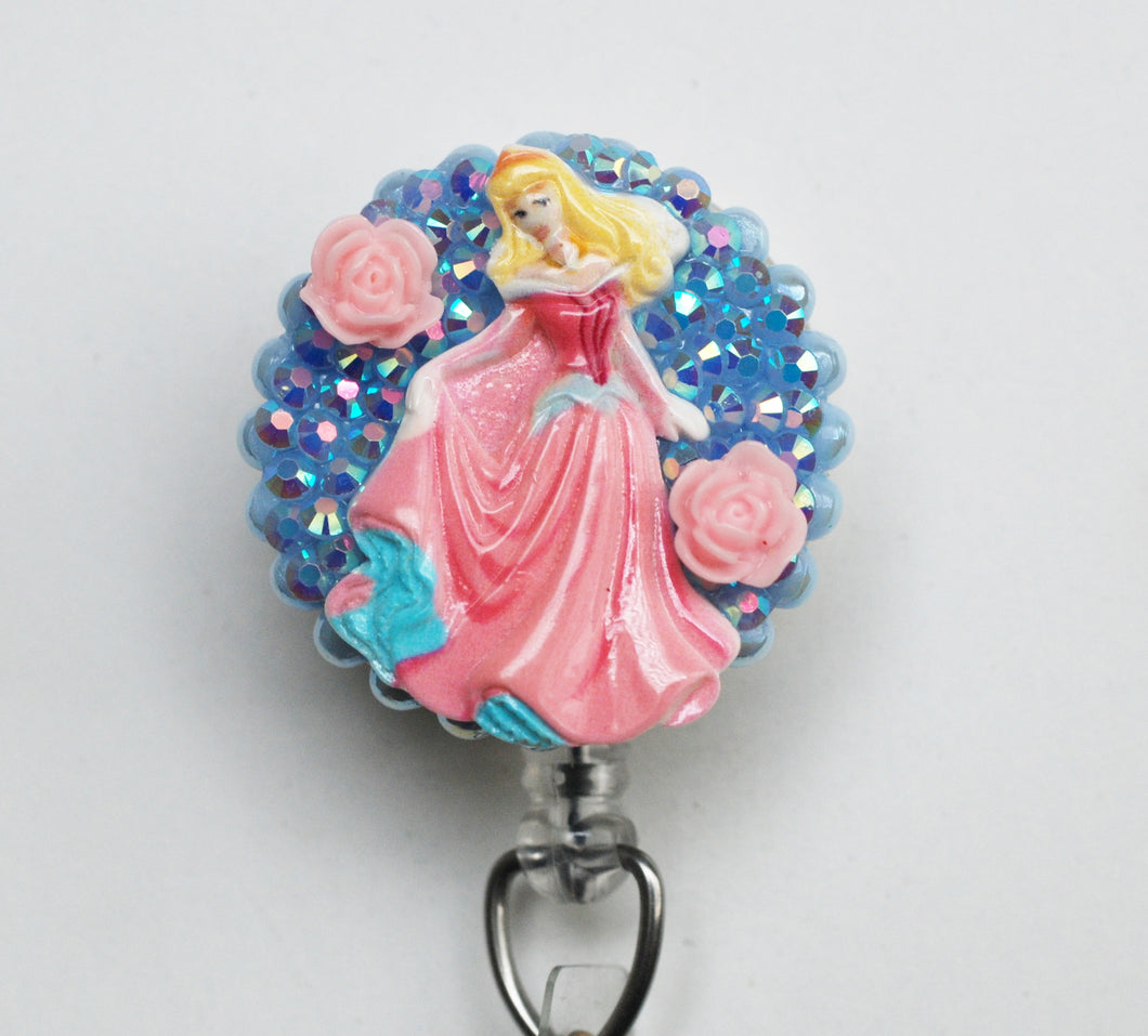 Lovely Princess Sleeping Beauty Retractable ID Badge Reel