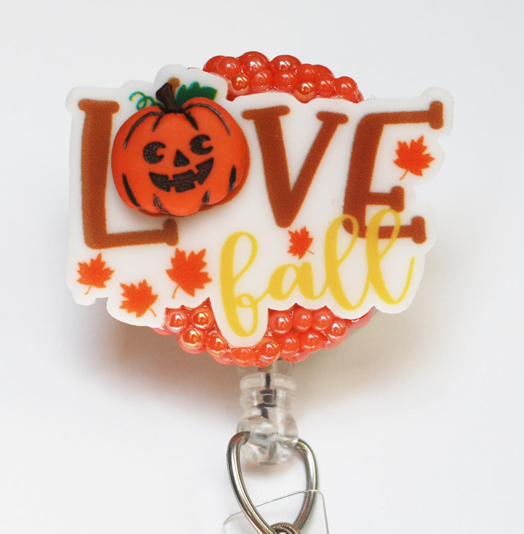 A Love For Fall Retractable ID Badge Reel