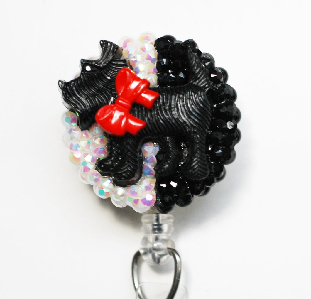 Cute Scottish Terrier Retractable ID Badge Reel