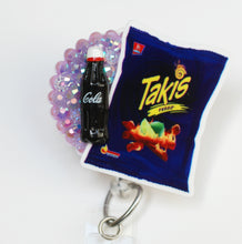 Load image into Gallery viewer, Takis And A Cola Retractable ID Badge Reel

