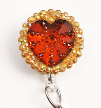 Load image into Gallery viewer, An Autumn Heart Retractable ID Badge Reel
