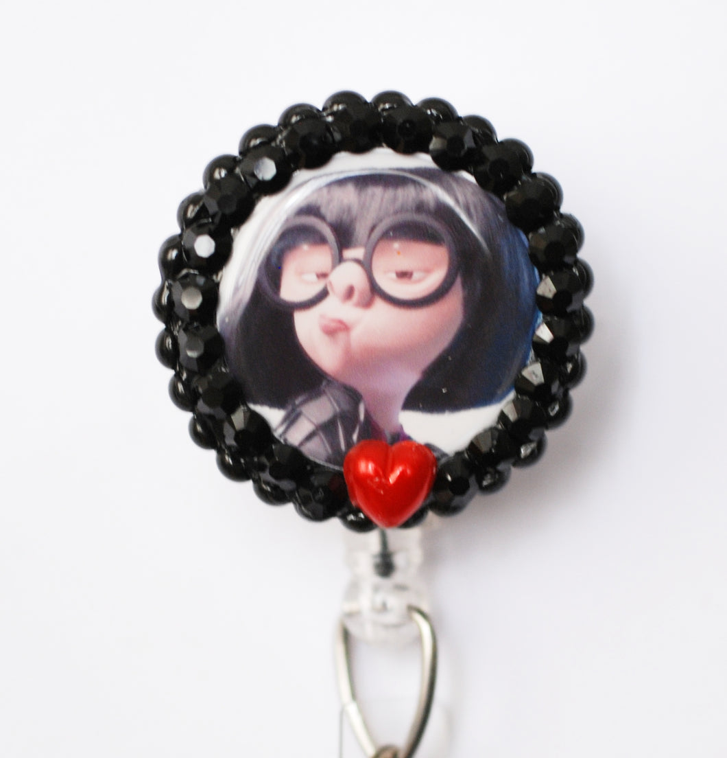 Edna Mode Headshot Retractable ID Badge Reel