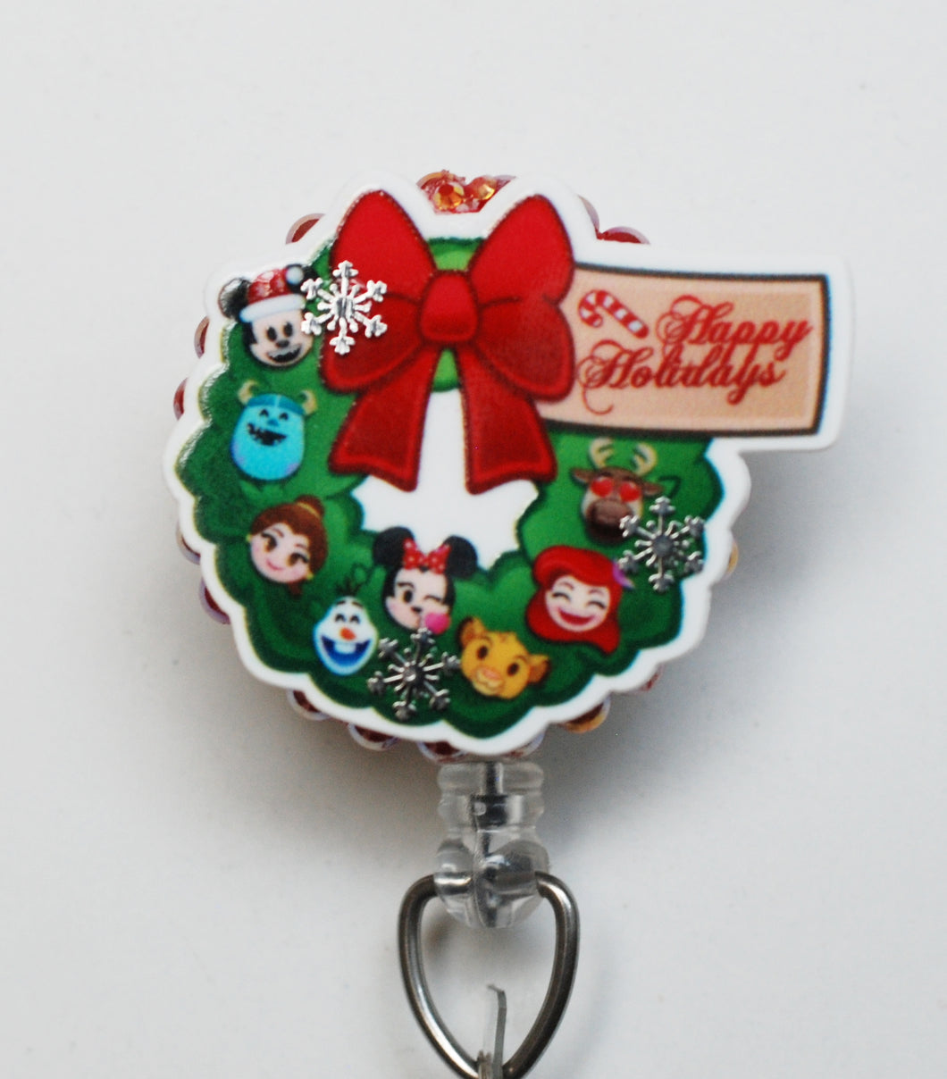 Disney/Pixar Emoji Holiday Wreath Retractable ID Badge