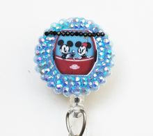Load image into Gallery viewer, Mickey And Minnie Skyway Ride Retractable ID Badge Reel

