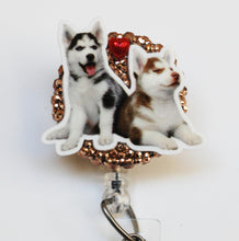 Load image into Gallery viewer, Baby Huskies Retractable ID Badge Reel
