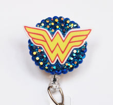 Load image into Gallery viewer, Wonder Women symbol Retractable ID Badge Reel

