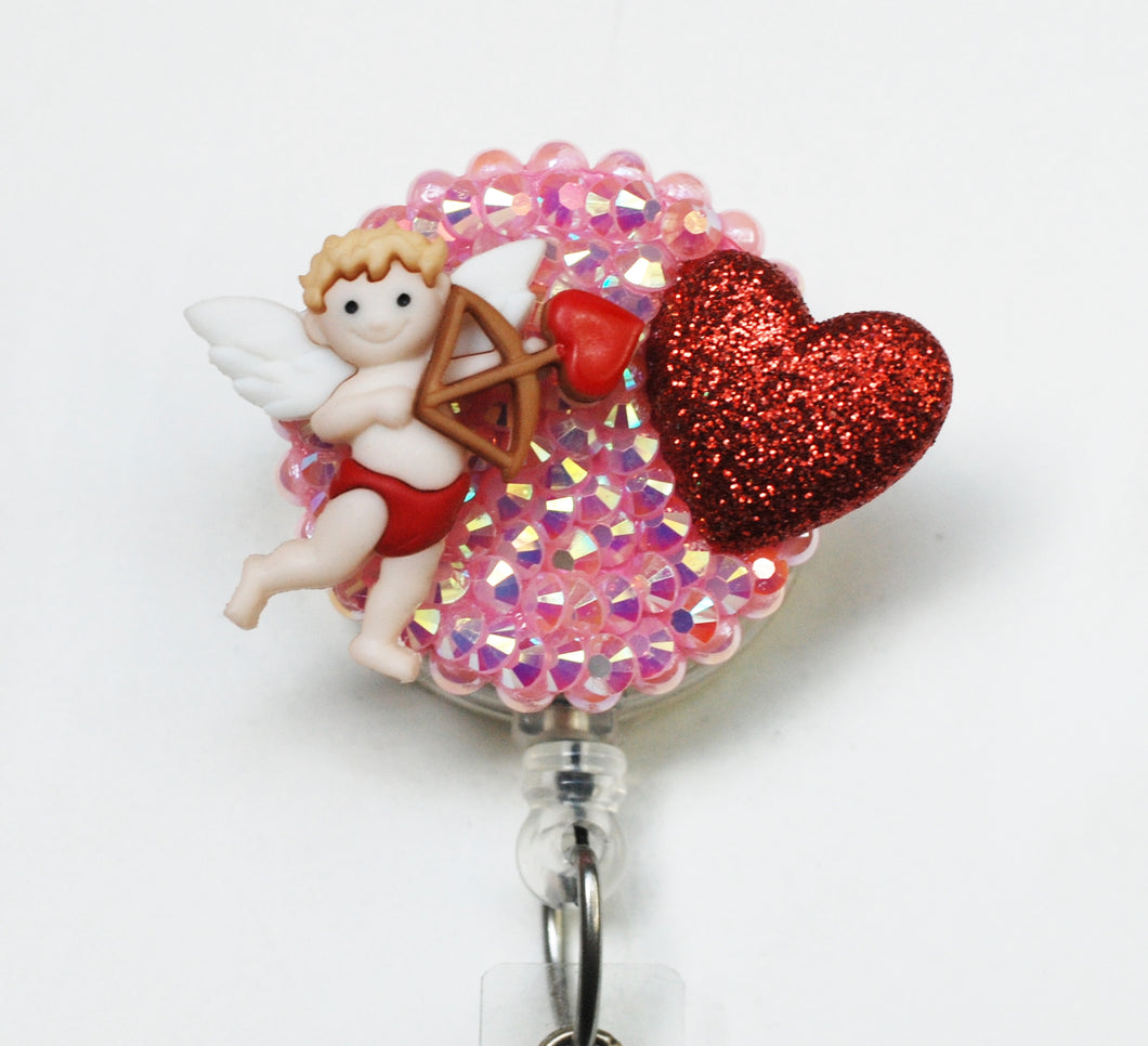 Valentine's Day Cupid Retractable ID Badge Reel