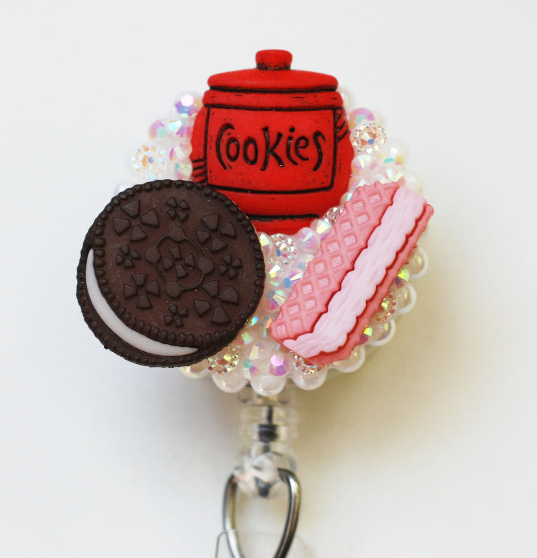 Cookie Love Retractable ID Badge Reel