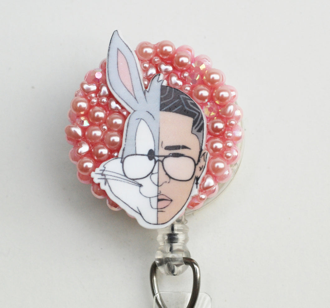 Bad Bunny Retractable ID Badge Reel
