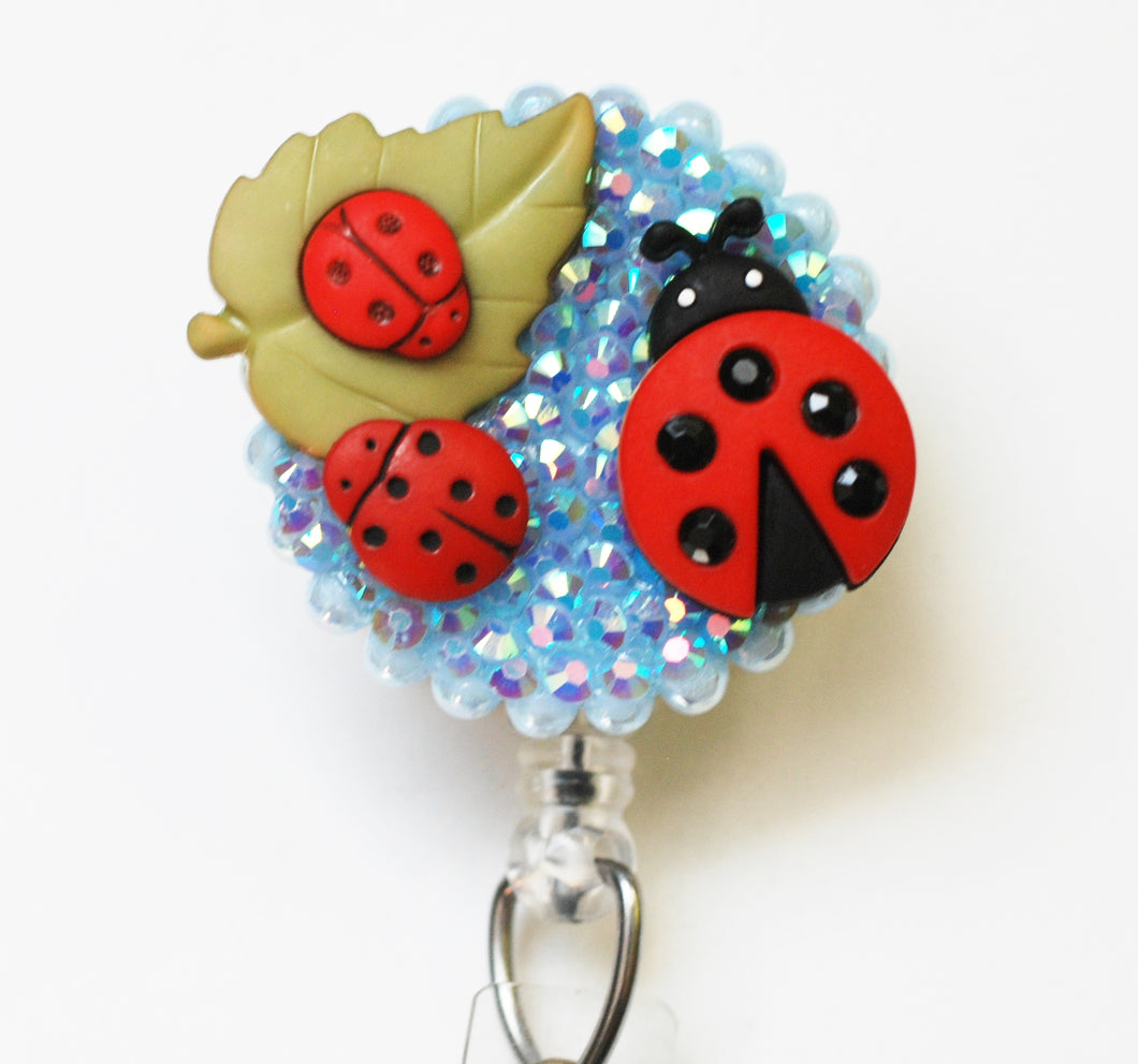 Lady Bug Friends Retractable ID Badge Reel