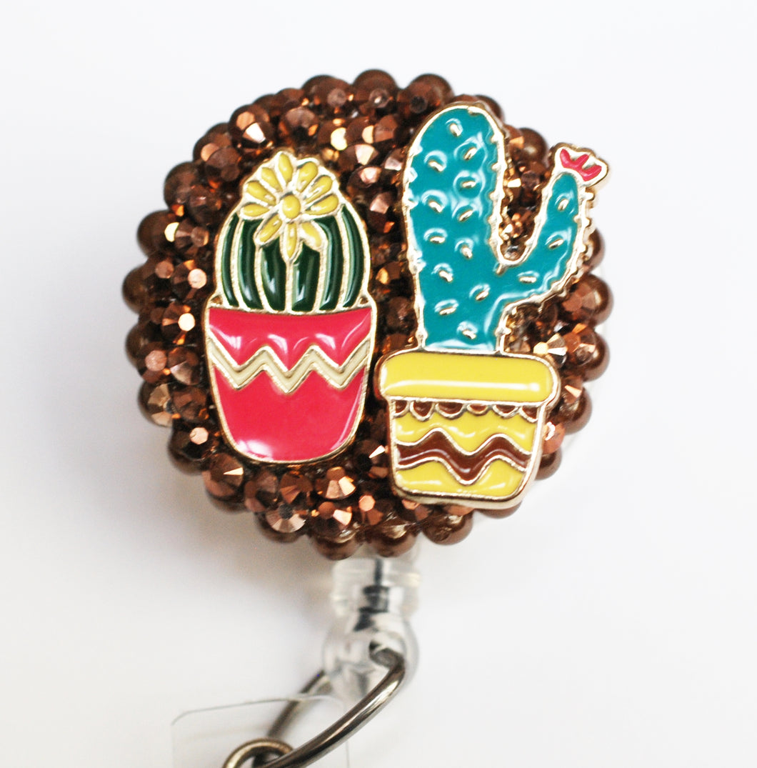 Cactus Buddies Retractable ID Badge Reel
