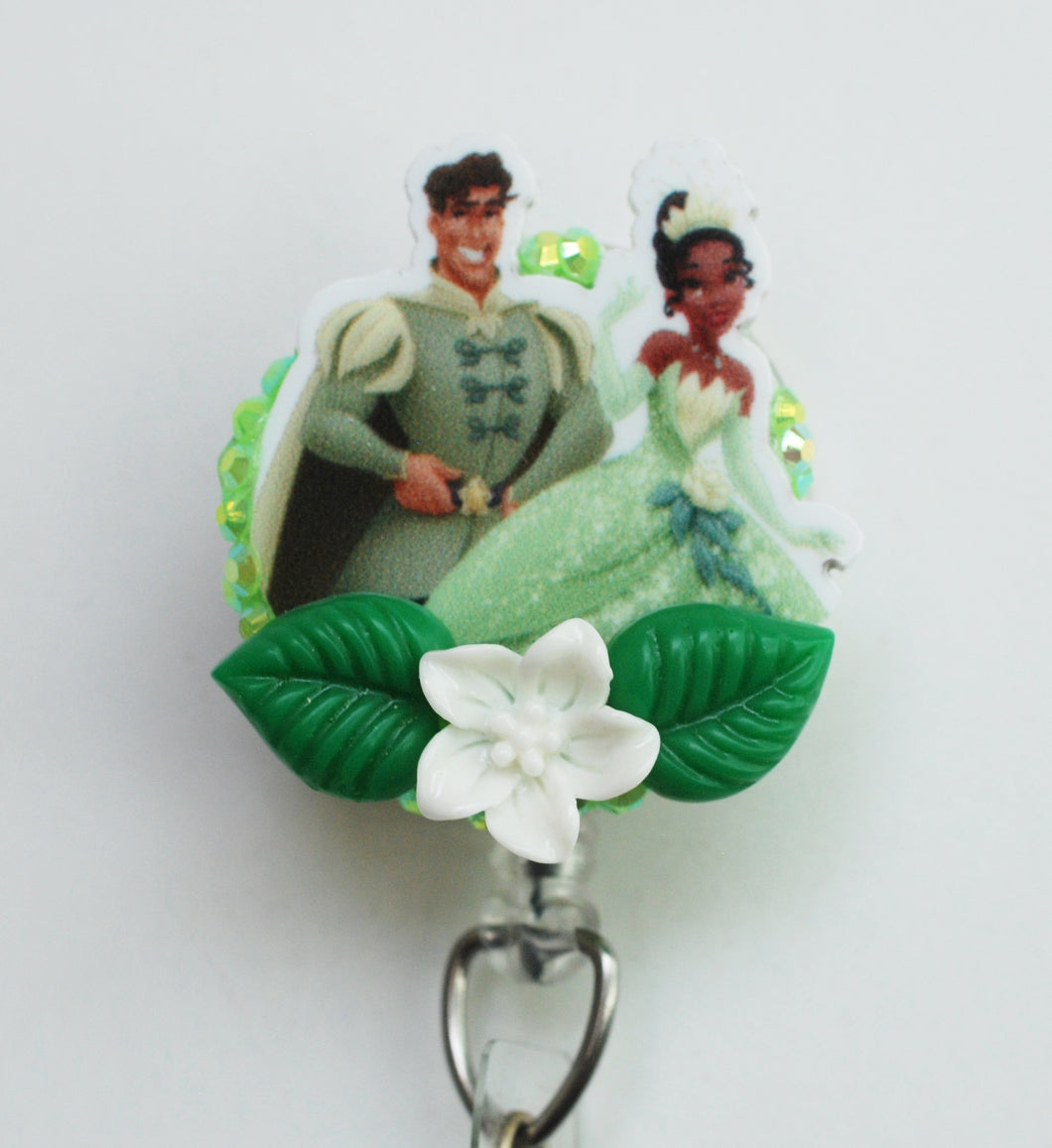 Princess Tiana And Her Prince Retractable ID Badge Reel