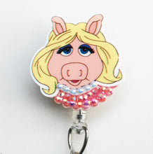 Load image into Gallery viewer, I Heart Miss Piggy Retractable ID Badge Reel
