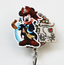 Load image into Gallery viewer, Mickey Mouse Pirate Life For Me Retractable ID Badge Reel
