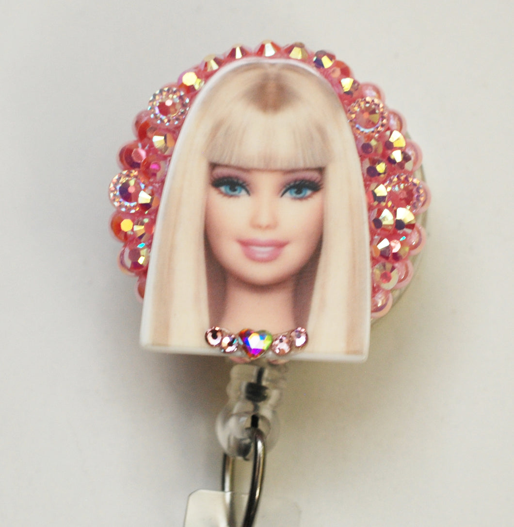 Barbie Girl Retractable ID Badge Reel